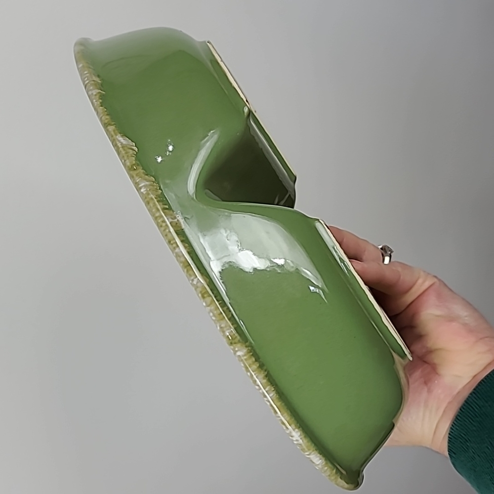 Vintage Green and Cream Divided Bakeware Dish - Picture 5 of 12